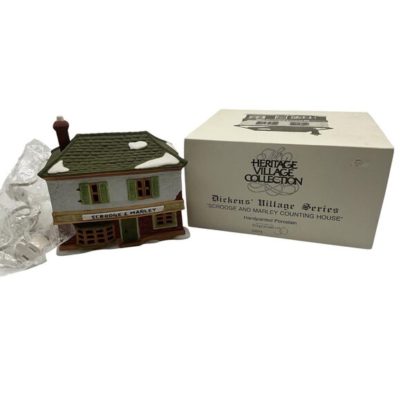 Dept. 56 Dickens' Village Series Scrooge and Marley Counting House Christmas - Picture 1 of 12